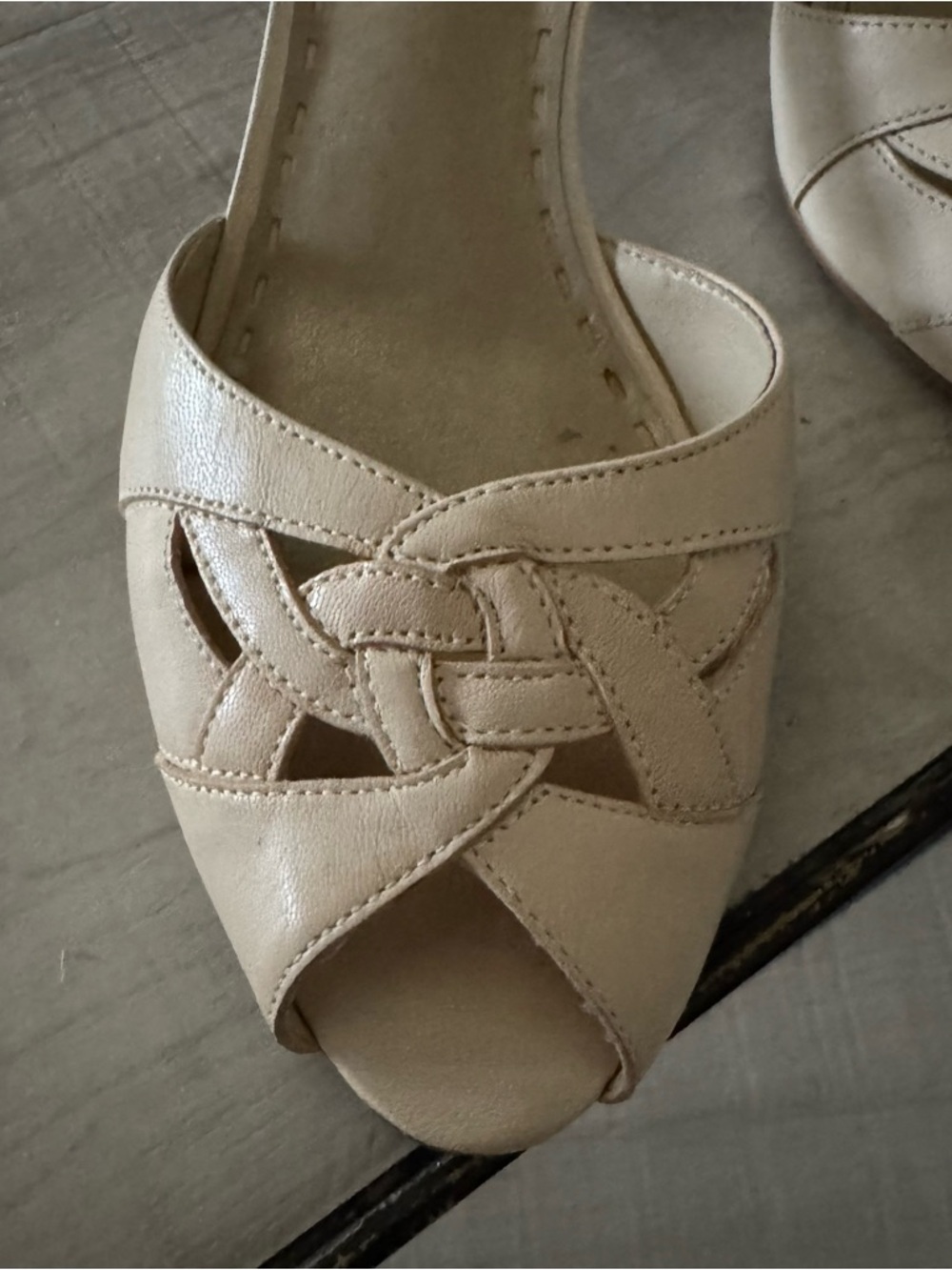 Gianni Bini Braided d’Orsay Peep Toe Nude Pump - Picture 3 of 10